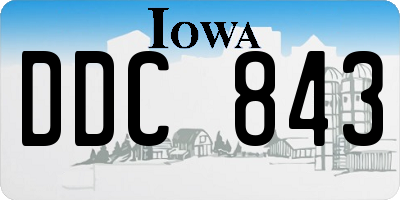 IA license plate DDC843