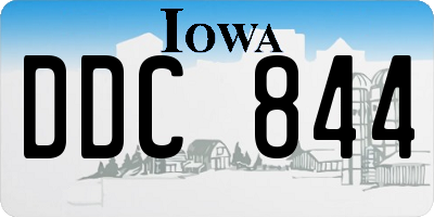 IA license plate DDC844