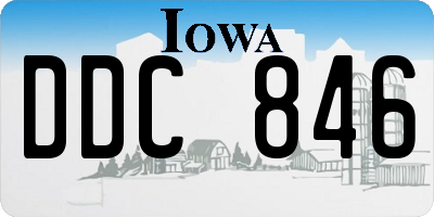 IA license plate DDC846