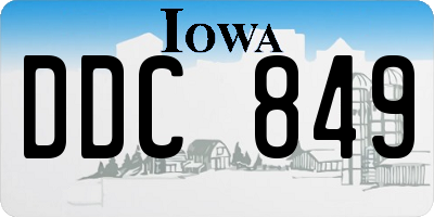 IA license plate DDC849