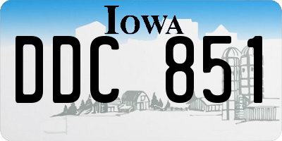 IA license plate DDC851