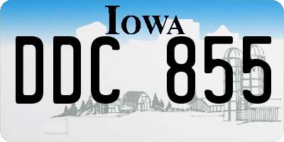 IA license plate DDC855