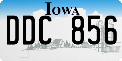 IA license plate DDC856