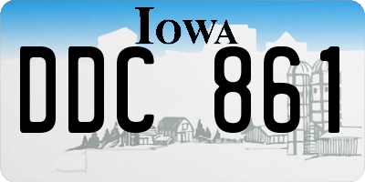 IA license plate DDC861