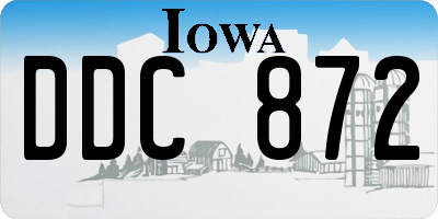 IA license plate DDC872