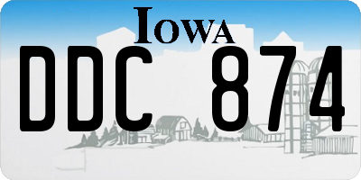 IA license plate DDC874