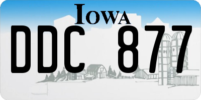 IA license plate DDC877
