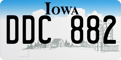 IA license plate DDC882