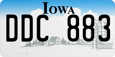 IA license plate DDC883