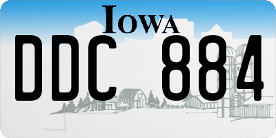 IA license plate DDC884