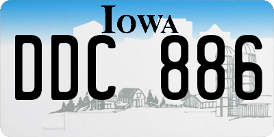 IA license plate DDC886