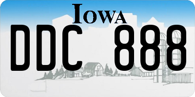 IA license plate DDC888
