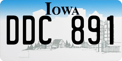IA license plate DDC891