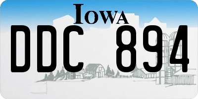 IA license plate DDC894