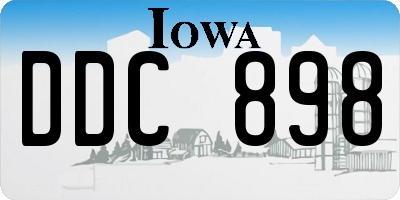 IA license plate DDC898