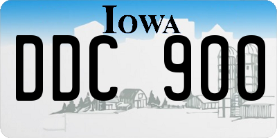 IA license plate DDC900
