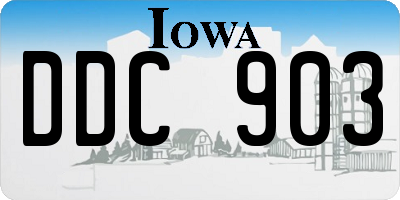 IA license plate DDC903