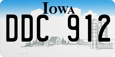 IA license plate DDC912