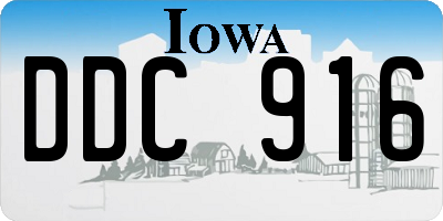 IA license plate DDC916