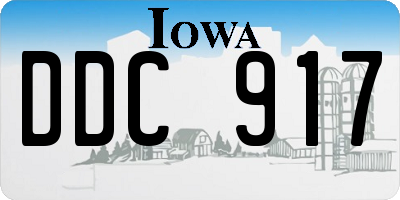 IA license plate DDC917