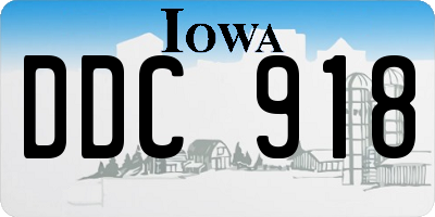 IA license plate DDC918