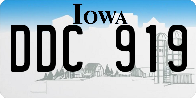IA license plate DDC919