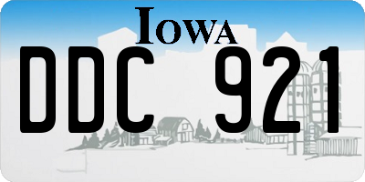 IA license plate DDC921
