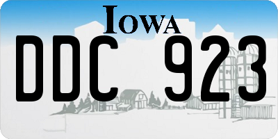 IA license plate DDC923