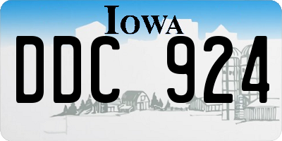 IA license plate DDC924