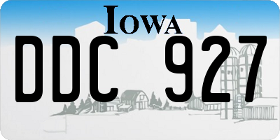IA license plate DDC927