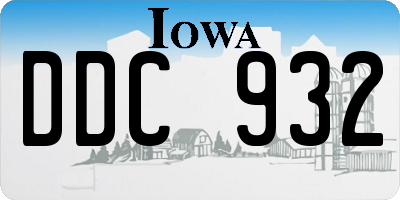 IA license plate DDC932