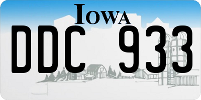 IA license plate DDC933