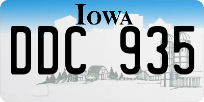 IA license plate DDC935