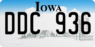 IA license plate DDC936