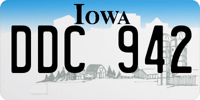 IA license plate DDC942
