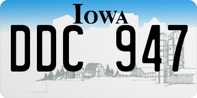 IA license plate DDC947