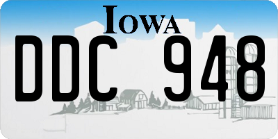 IA license plate DDC948