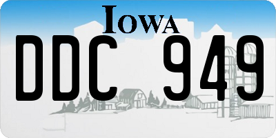 IA license plate DDC949