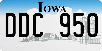 IA license plate DDC950