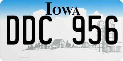 IA license plate DDC956