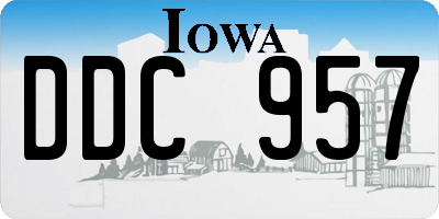 IA license plate DDC957