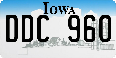 IA license plate DDC960