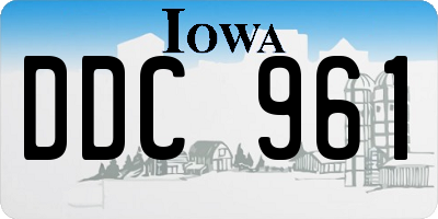 IA license plate DDC961