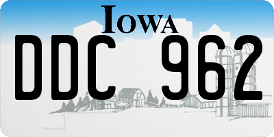 IA license plate DDC962