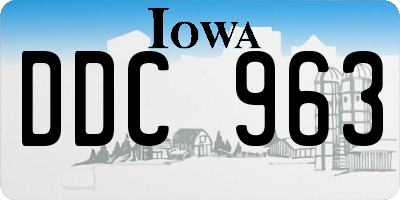 IA license plate DDC963
