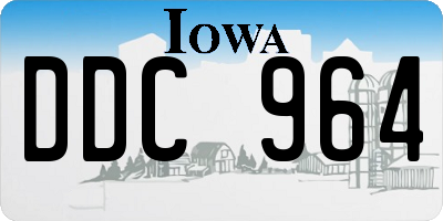 IA license plate DDC964