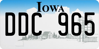IA license plate DDC965