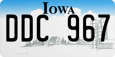 IA license plate DDC967