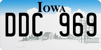IA license plate DDC969