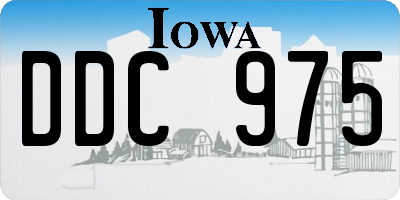 IA license plate DDC975